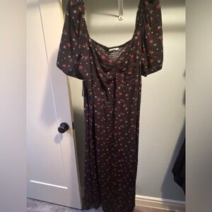 Floral Black Maxi Dress